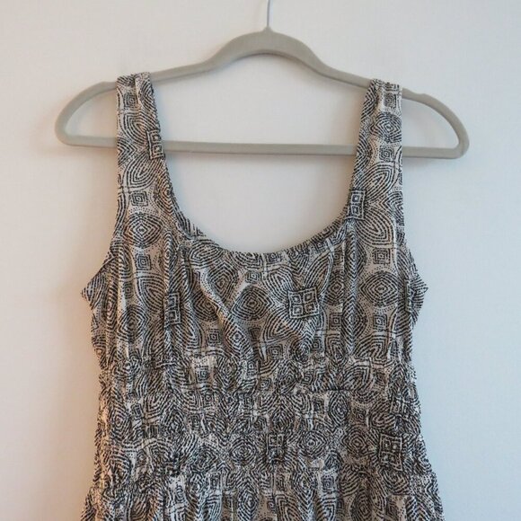 MARINE LAYER Nicole Mini Dress in Black & White Geo Summer Travel Pockets Sz XS - Picture 11 of 15